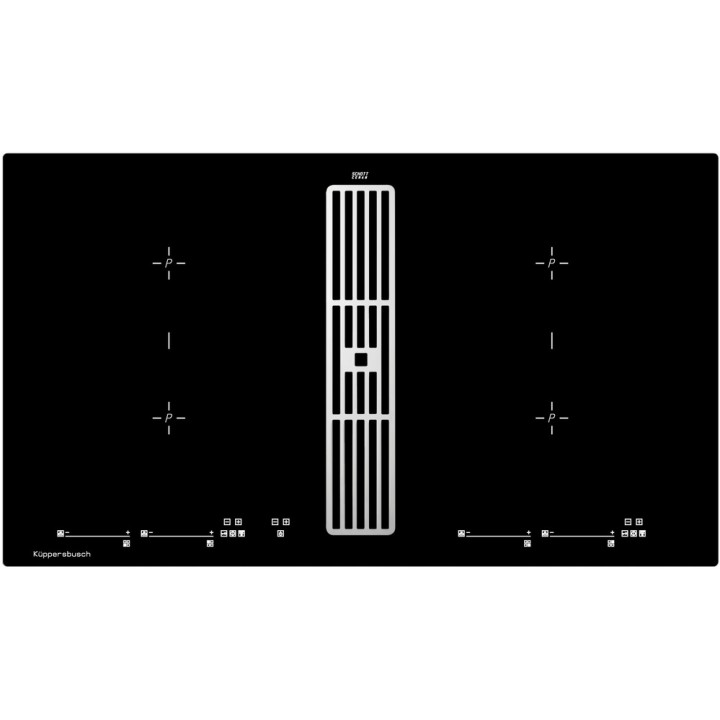 Индукционная варочная панель с вытяжкой Kuppersbusch KMI 9800.0 SR Silver Chrome