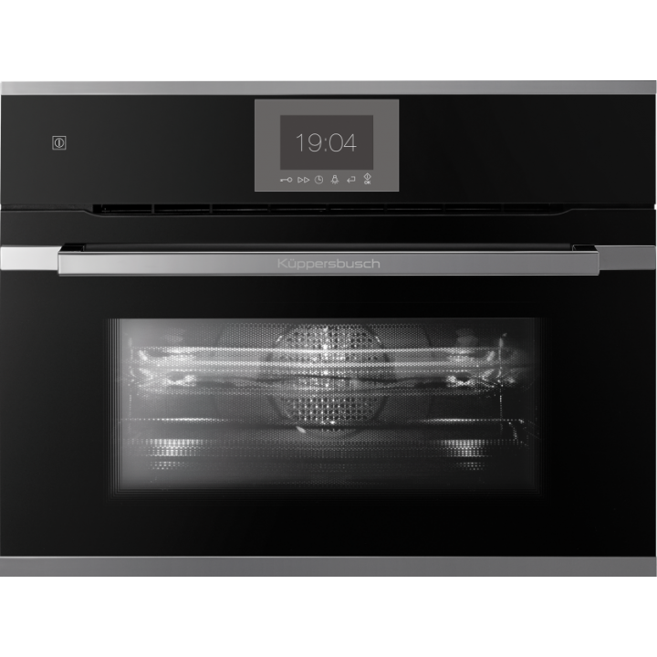 Компактный духовой шкаф с микроволнами Kuppersbusch CBM 6550.0 S3 Silver Chrome