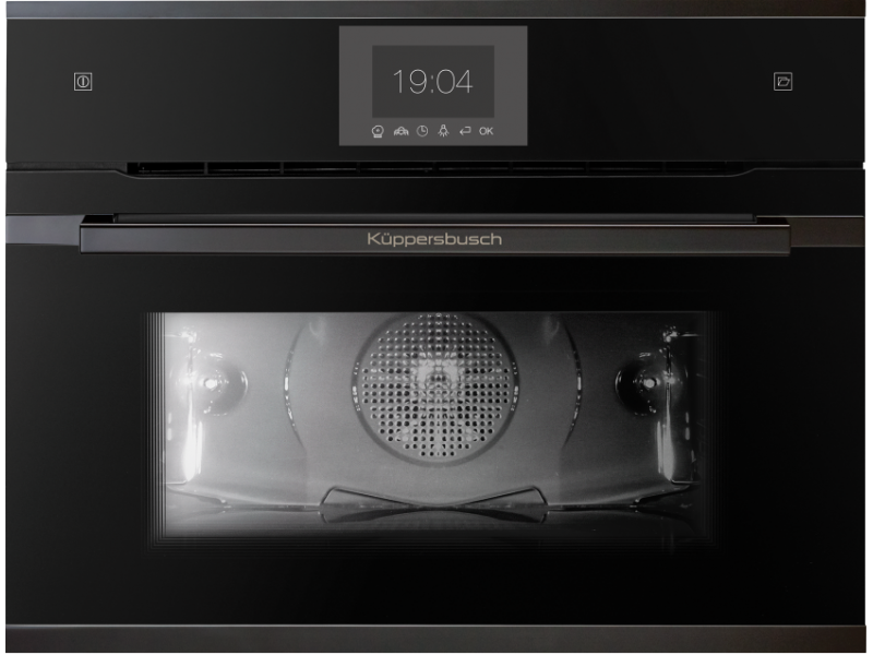 Компактный духовой шкаф с паром Kuppersbusch CBD 6550.0 S2 Black Chrome