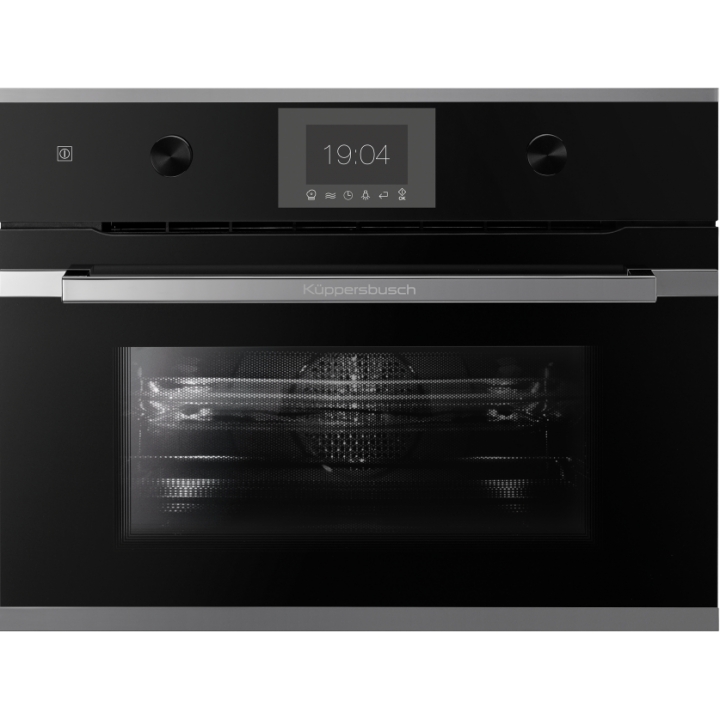 Компактный духовой шкаф с микроволнами Kuppersbusch CBM 6350.0 S3 Silver Chrome
