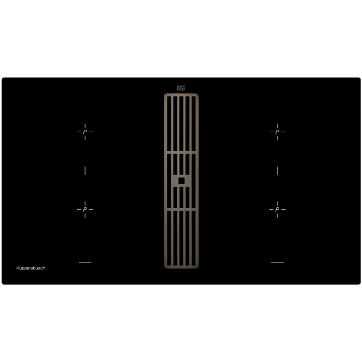 Индукционная варочная панель с вытяжкой Kuppersbusch KMI 9850.0 SR Black Chrome