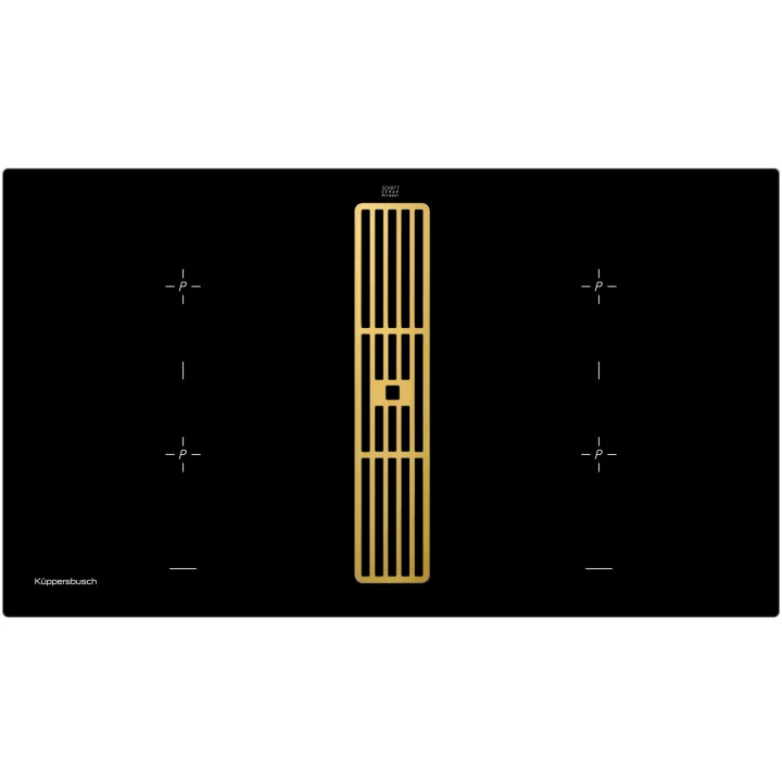 Индукционная варочная панель с вытяжкой Kuppersbusch KMI 9850.0 SR Gold