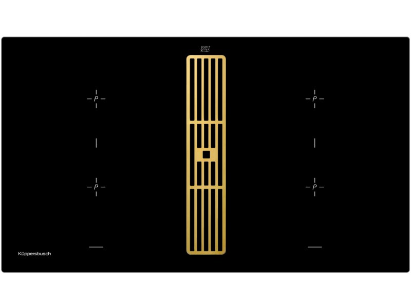 Индукционная варочная панель с вытяжкой Kuppersbusch KMI 9850.0 SR Gold