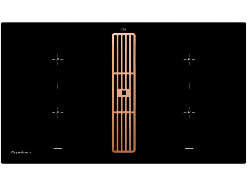 Индукционная варочная панель с вытяжкой Kuppersbusch KMI 9850.0 SR Copper