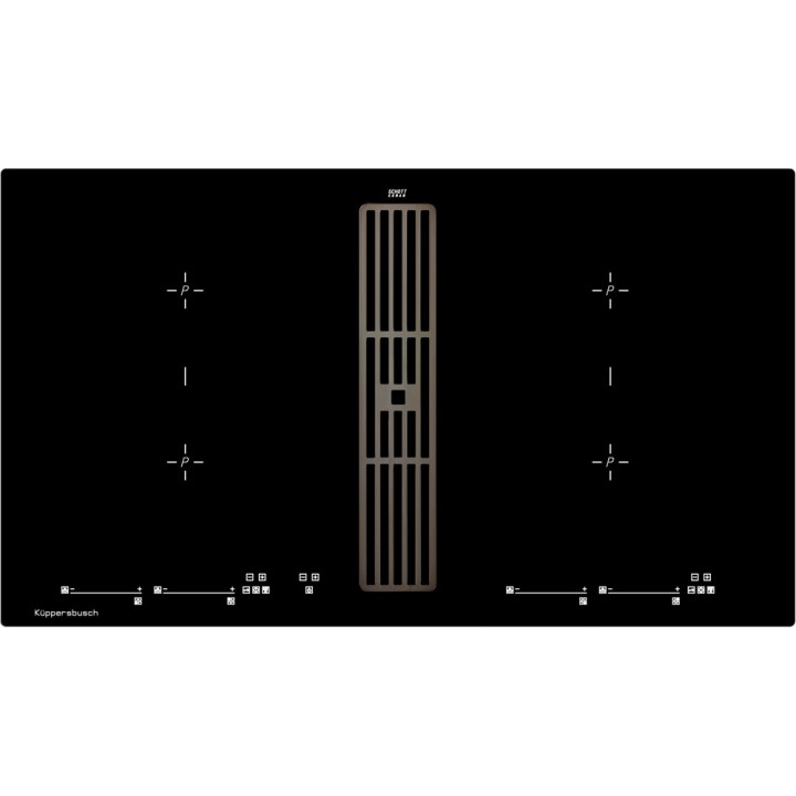Индукционная варочная панель с вытяжкой Kuppersbusch KMI 9800.0 SR Black Chrome