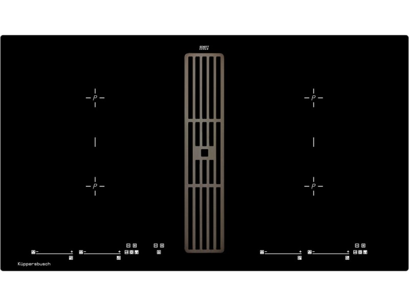 Индукционная варочная панель с вытяжкой Kuppersbusch KMI 9800.0 SR Black Chrome