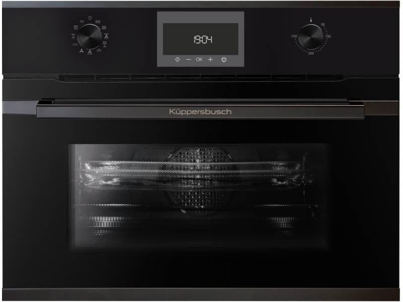 Компактный духовой шкаф с микроволнами Kuppersbusch CBM 6330.0 S2 Black Chrome