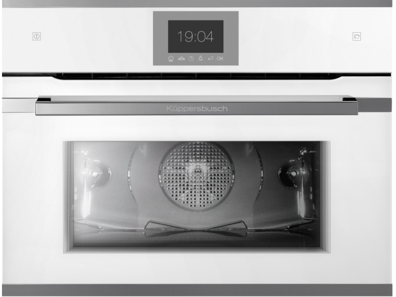 Компактный духовой шкаф с паром Kuppersbusch CBD 6550.0 W3 Silver Chrome