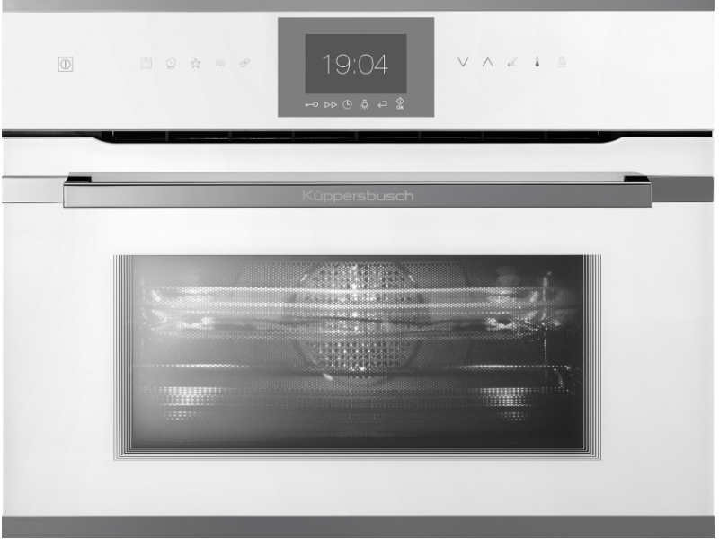 Компактный духовой шкаф с микроволнами Kuppersbusch CBM 6550.0 W3 Silver Chrome