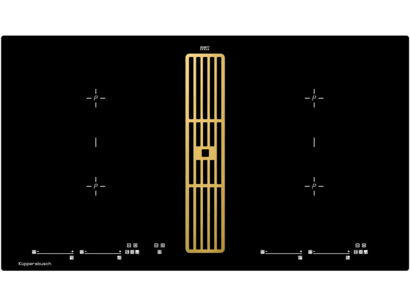 Индукционная варочная панель с вытяжкой Kuppersbusch KMI 9800.0 SR Gold