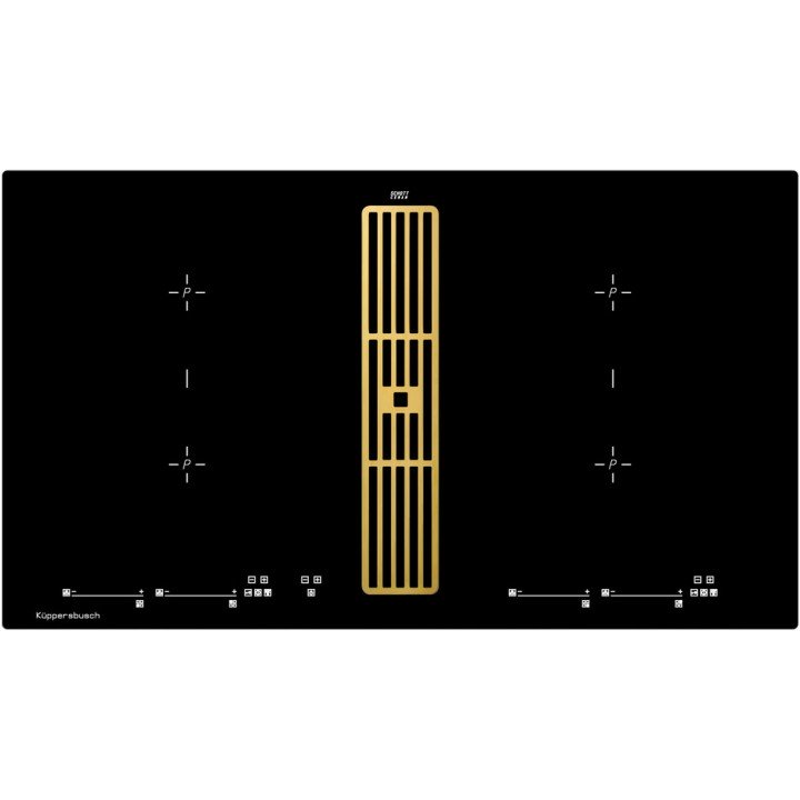 Индукционная варочная панель с вытяжкой Kuppersbusch KMI 9800.0 SR Gold